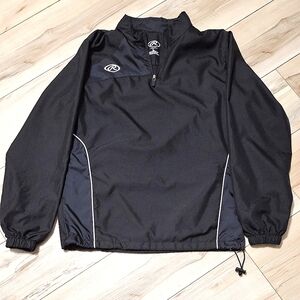 Rawlings youth size large cage baseball jacket long sleeve 1/4 zip